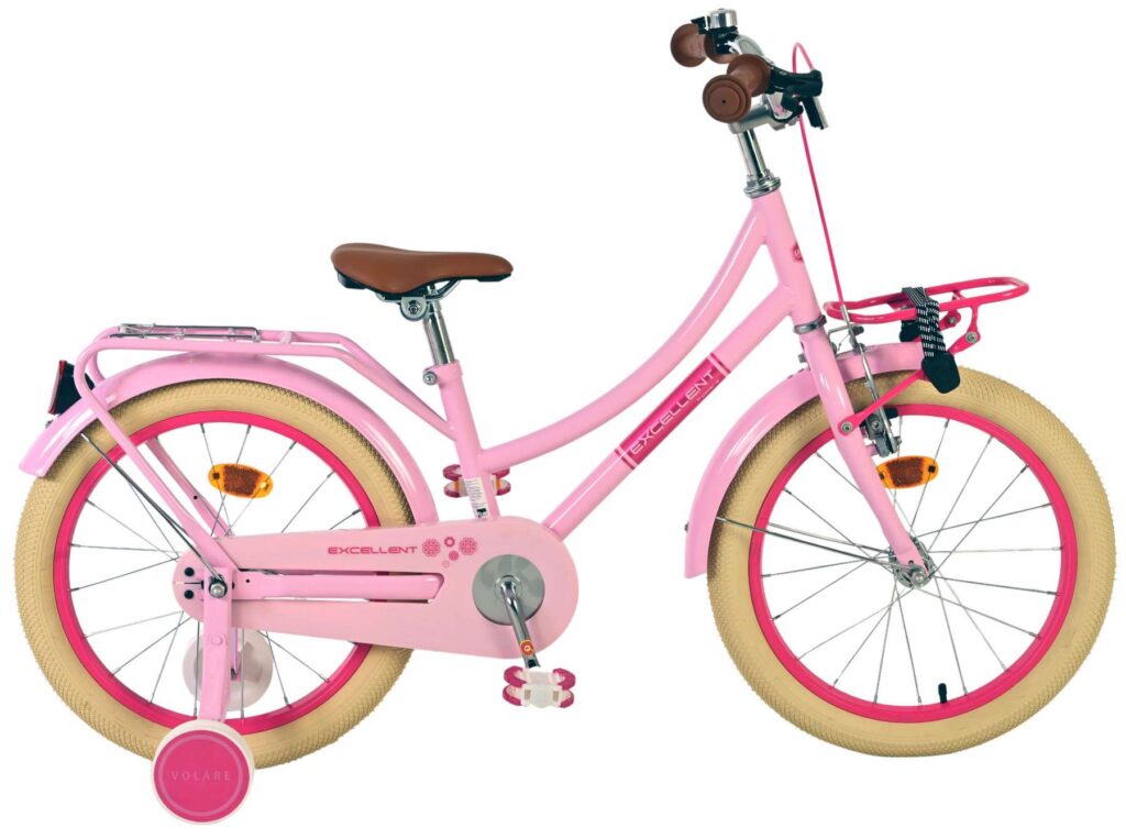 Volare Excellent Kinderfiets – Meisjes -18 inch – Roze – 95% afgemonteerd