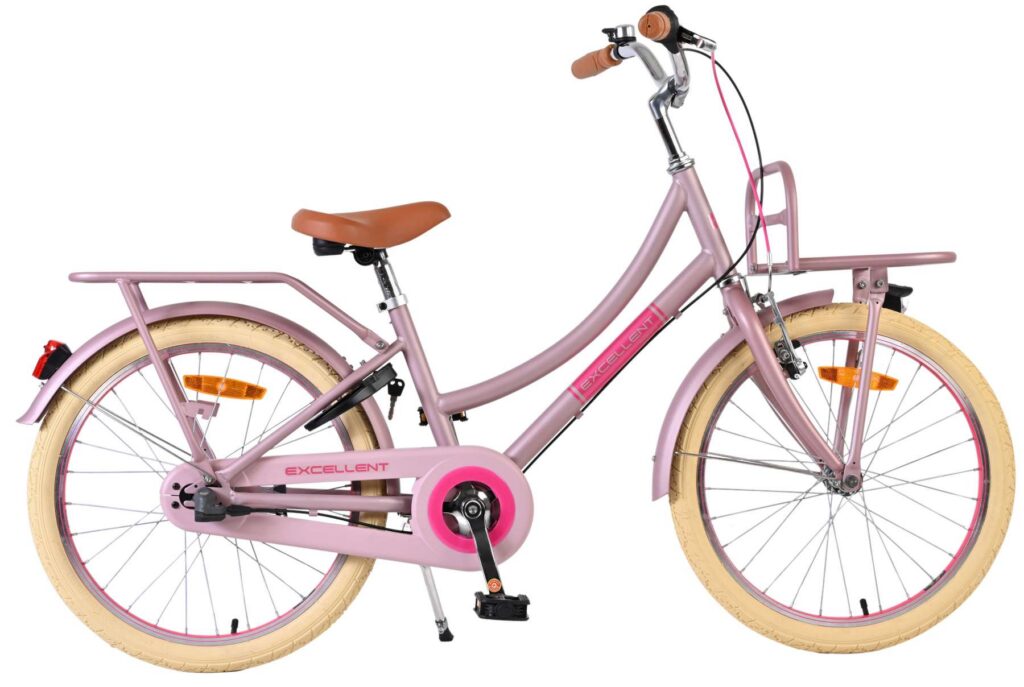 Volare Excellent Kinderfiets – Meisjes – 20 inch – Mat Roze – Shimano Nexus 3 versnellingen