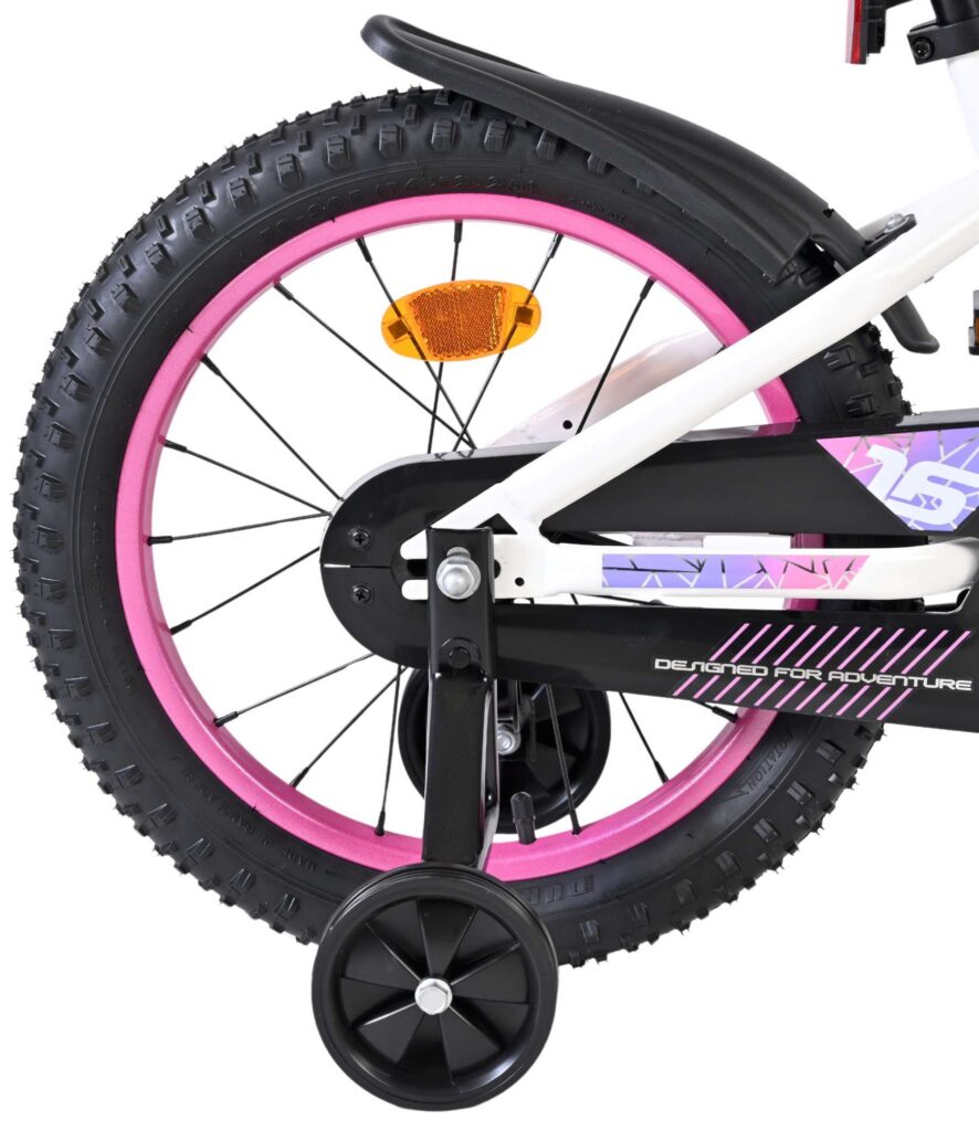 Volare Lily Kinderfiets – Meisjes – 16 inch – Wit Roze Paars
