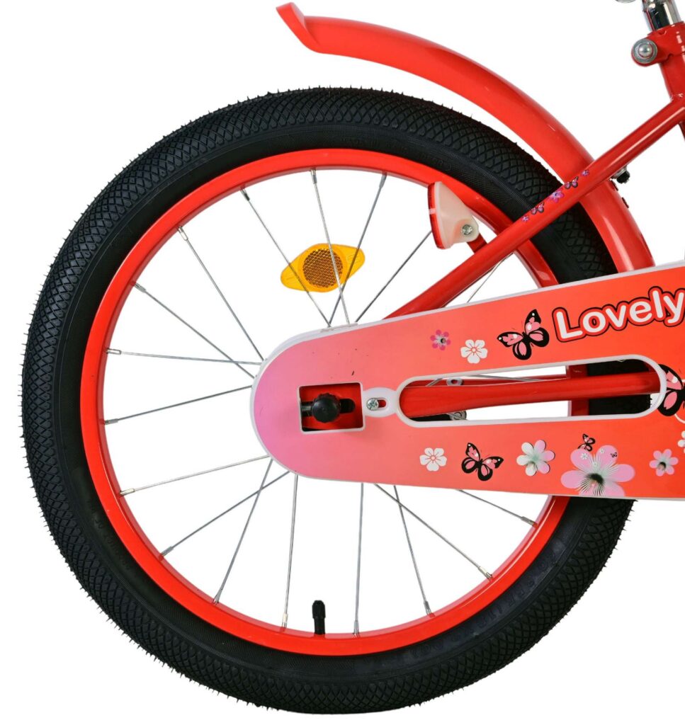 Volare Lovely Kinderfiets – Meisjes – 18 inch – Rood Wit