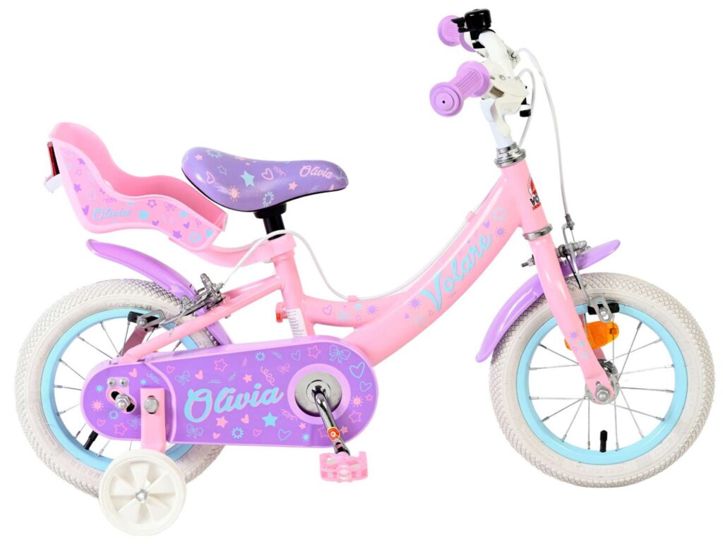 Volare Olivia Kinderfiets – Meisjes – 12 inch – Roze – Twee handremmen