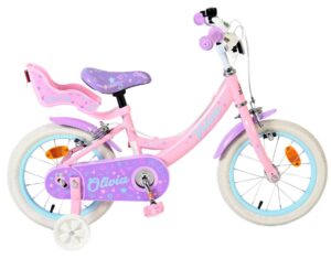 Volare Olivia Kinderfiets – Meisjes – 14 inch – Roze – Twee Handremmen