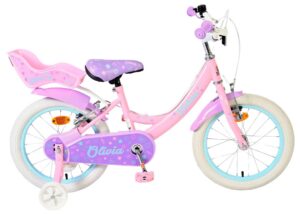 Volare Olivia Kinderfiets – Meisjes – 16 inch – Roze – Twee Handremmen
