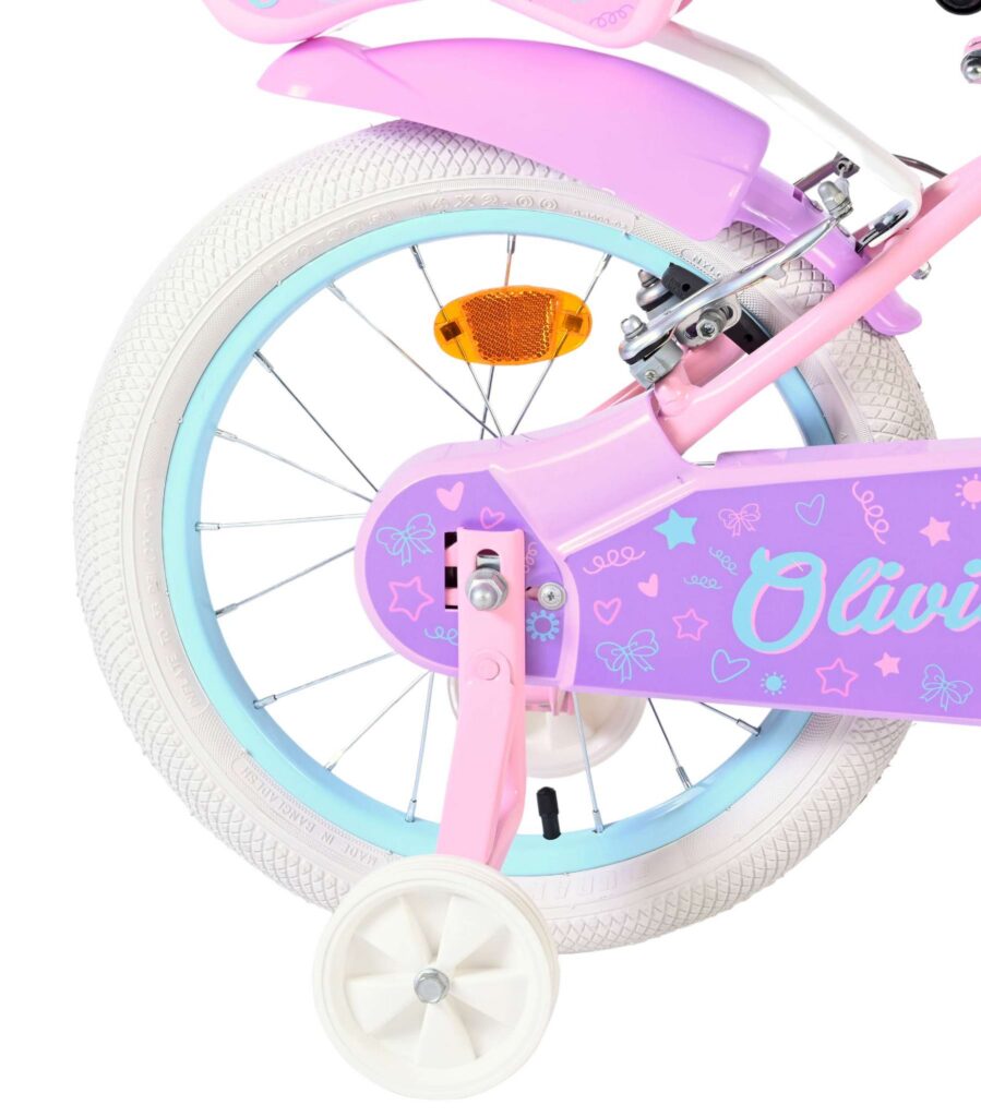 Volare Olivia Kinderfiets – Meisjes – 16 inch – Roze – Twee Handremmen