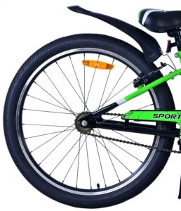 Volare Sportivo Kinderfiets - Jongens - 24 inch - Zwart Groen - Twee Handremmen