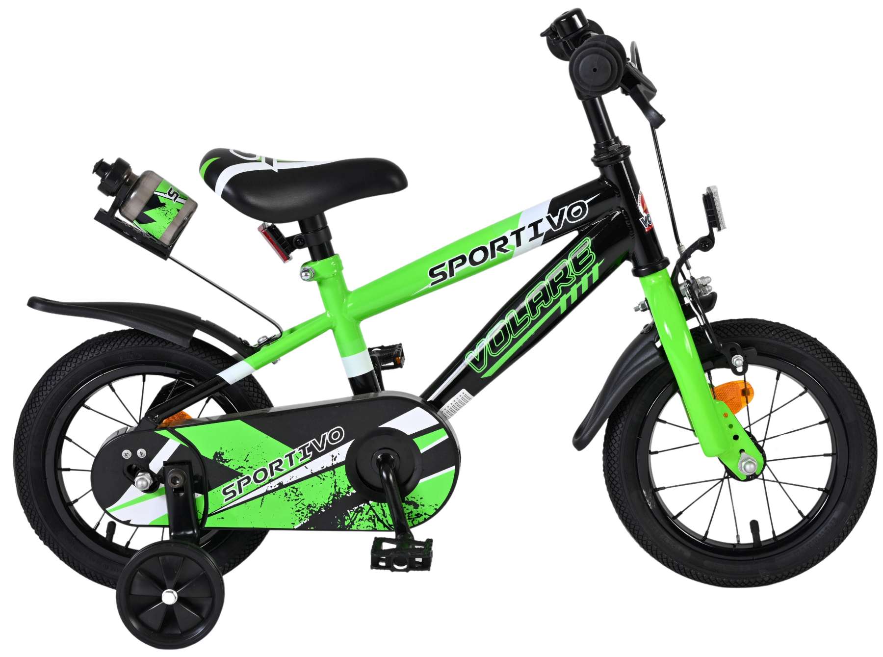 Volare Sportivo Kinderfiets – Jongens – 12 inch – Groen Zwart