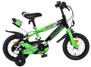 Volare Sportivo Kinderfiets – Jongens – 12 inch – Groen Zwart – Twee Handremmen