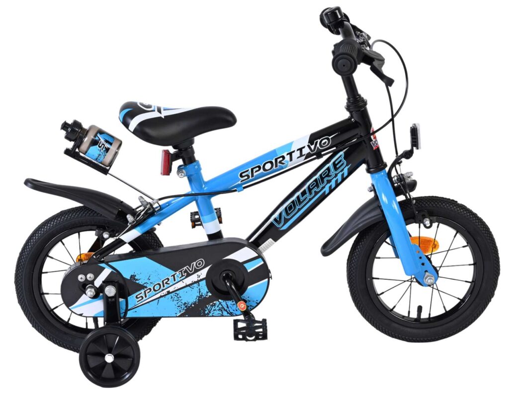 Volare Sportivo Kinderfiets – Jongens – 12 inch – Blauw – Twee Handremmen