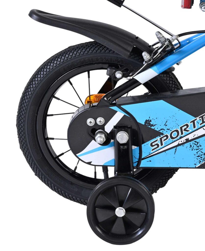 Volare Sportivo Kinderfiets – Jongens – 12 inch – Blauw Zwart – Twee Handremmen