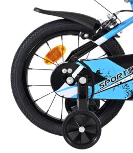 Volare Sportivo Kinderfiets - Jongens - 14 inch - Blauw Zwart - Twee Handremmen