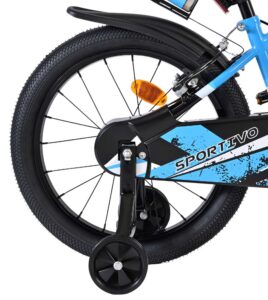 Volare Sportivo Kinderfiets - Jongens - 18 inch - Blauw Zwart - Twee Handremmen