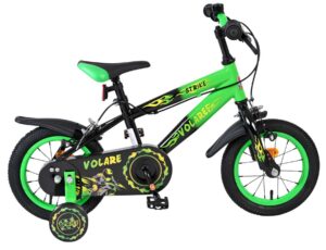 Volare Strike Kinderfiets – Jongens – 12 inch – Zwart Groen – Twee Handremmen
