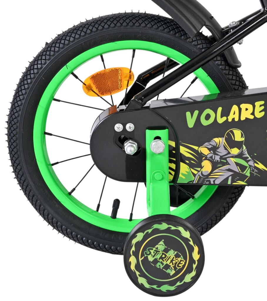 Volare Strike Kinderfiets – Jongens – 14 inch – Zwart Groen