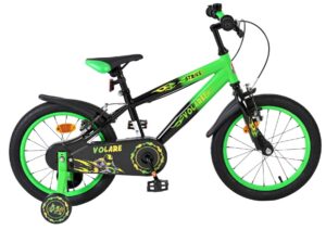 Volare Strike Kinderfiets – Jongens – 16 inch – Zwart Groen – Twee Handremmen