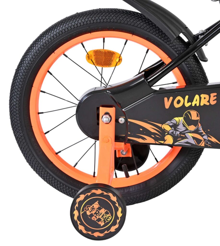 Volare Strike Kinderfiets – Jongens – 16 inch – Zwart Oranje