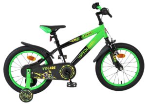 Volare Strike Kinderfiets – Jongens – 16 inch – Zwart Groen