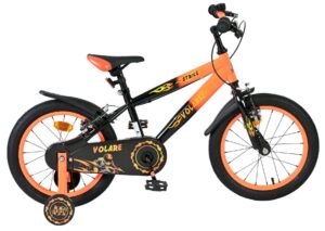 Volare Strike Kinderfiets – Jongens – 16 inch – Zwart Oranje – Twee Handremmen
