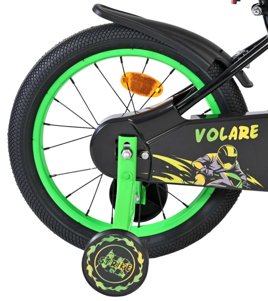 Volare Strike Kinderfiets – Jongens – 16 inch – Zwart Groen