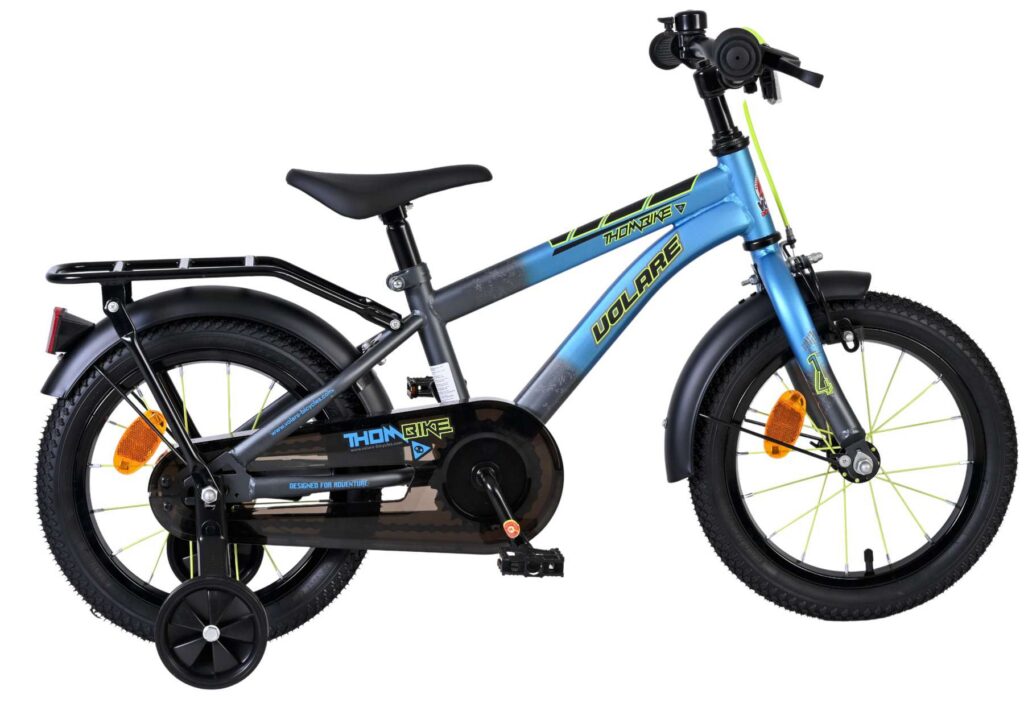 Volare Thombike Kinderfiets – Jongens – 14 inch – Blauw Grijs