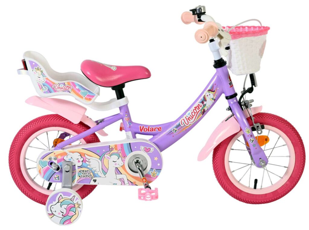 Volare Unicorn Kinderfiets – Meisjes – 12 inch – Paars