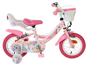 Volare Unicorn Kinderfiets – Meisjes – 12 inch – Roze – Twee handremmen