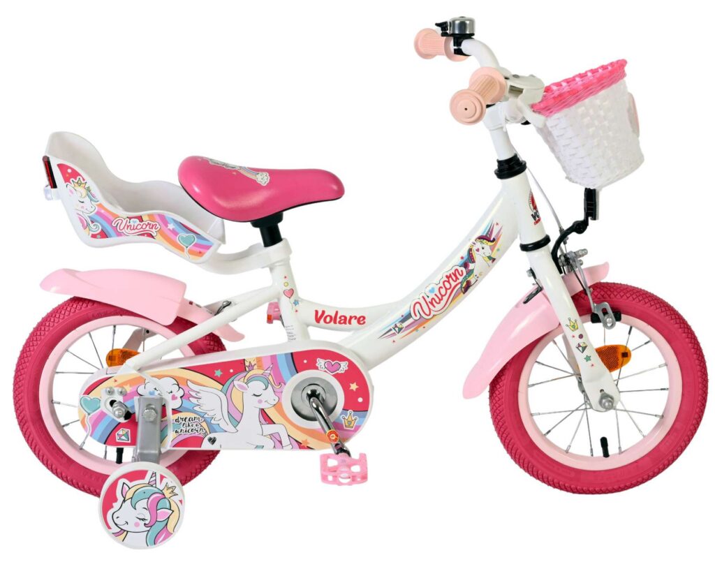Volare Unicorn Kinderfiets – Meisjes – 12 inch – Wit