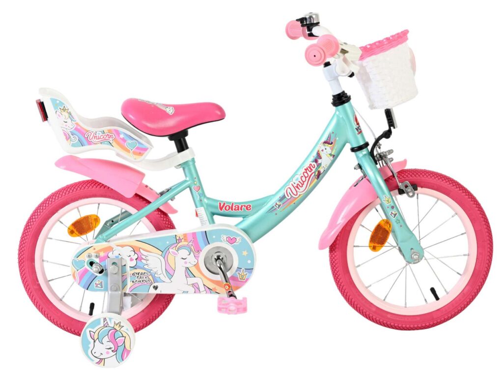 Volare Unicorn Kinderfiets – Meisjes – 14 inch – Groen