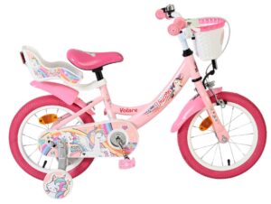 Volare Unicorn Kinderfiets – Meisjes – 14 inch – Roze