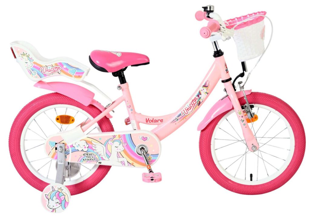 Volare Unicorn Kinderfiets – Meisjes – 16 inch – Roze