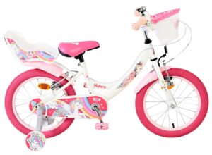 Volare Unicorn Kinderfiets – Meisjes – 16 inch – Wit – Twee Handremmen