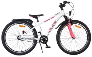 Volare XC Race Kinderfiets – 24 inch – Wit/Roze – Nexus 3