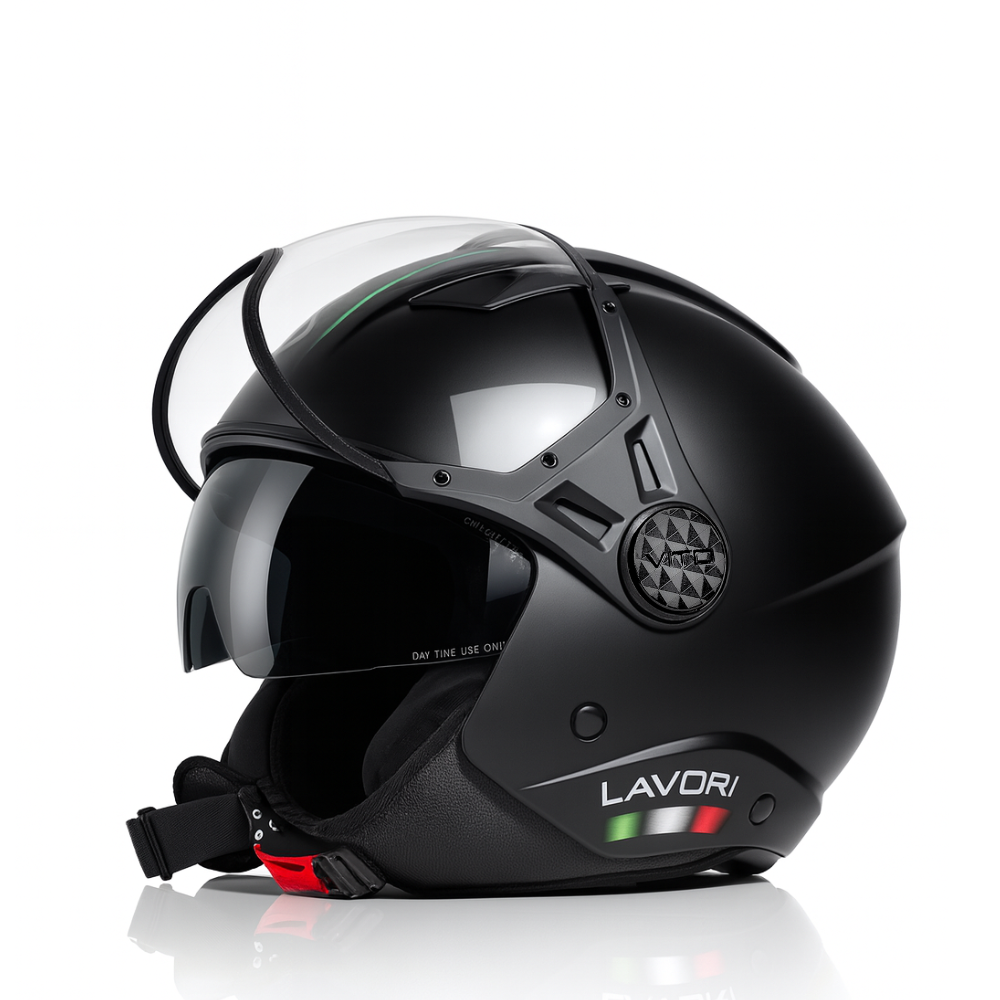 Helm Jet Lavori – Mat Zwart Fashion