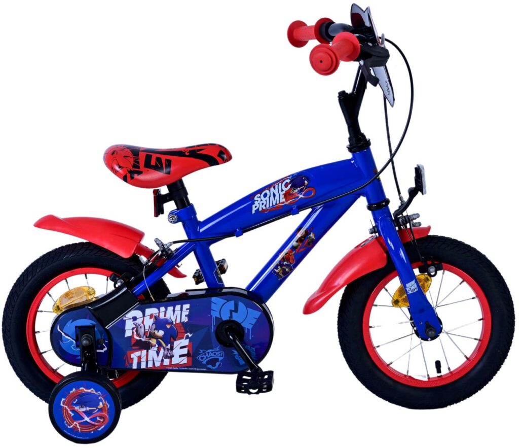 Turbo Crew Kinderfiets – Jongens – 12 inch – Blauw Rood – Twee handremmen