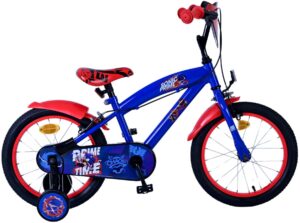 Turbo Crew Kinderfiets – Jongens – 16 inch – Blauw Rood – Twee handremmen