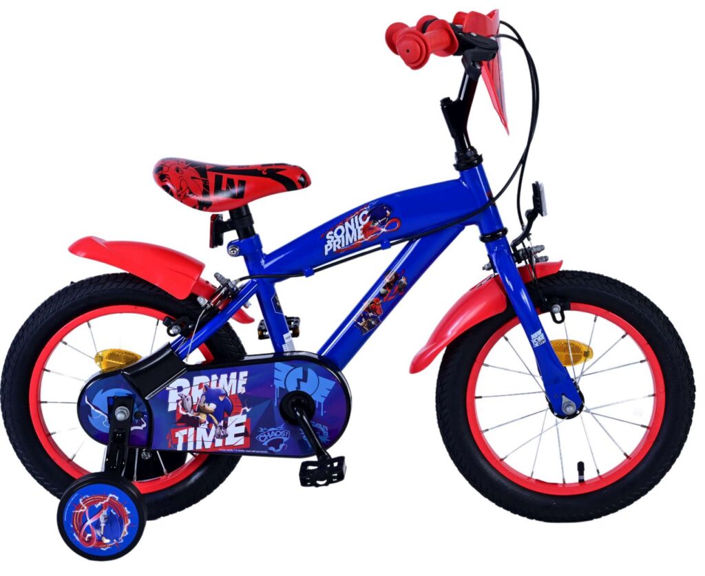 Turbo Crew Kinderfiets – Jongens – 14 inch – Blauw Rood – Twee handremmen
