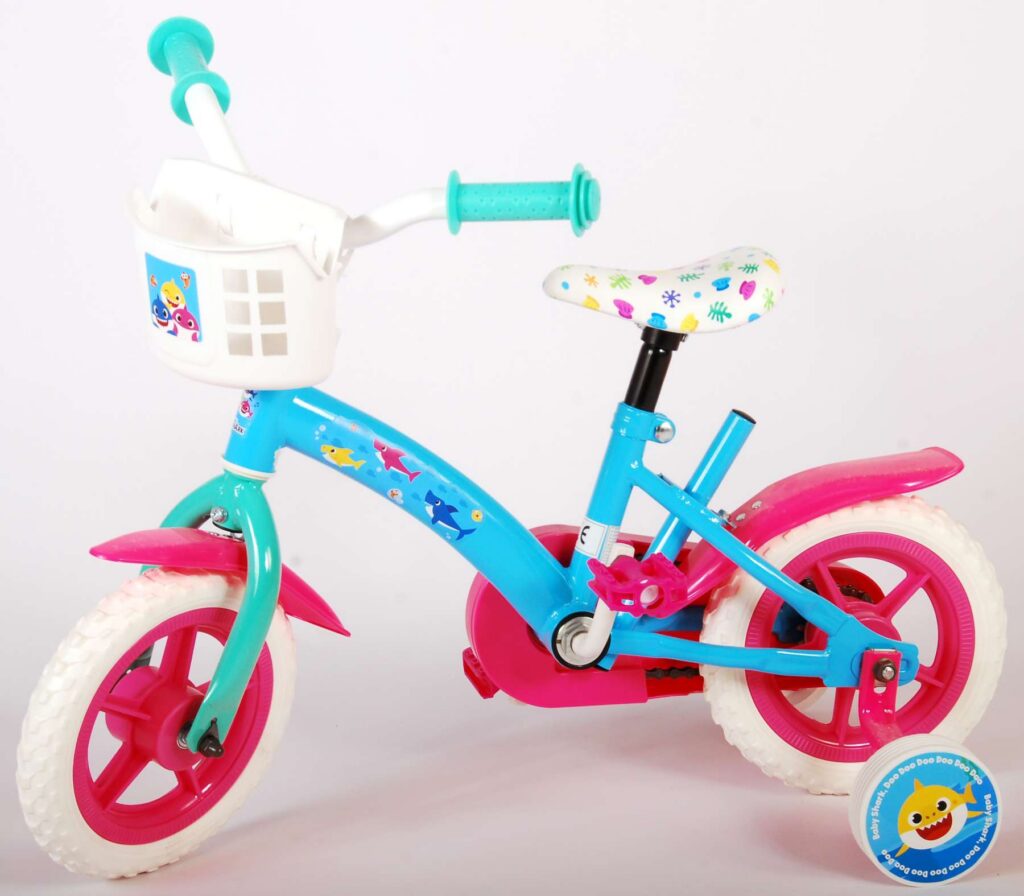 Ocean Kinderfiets – Unisex – 10 inch – Roze Blauw – Doortrapper
