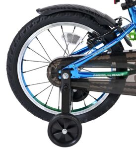 Volare Chrome Kinderfiets - Jongens - 16 inch - Blauw Groen - Twee Handremmen