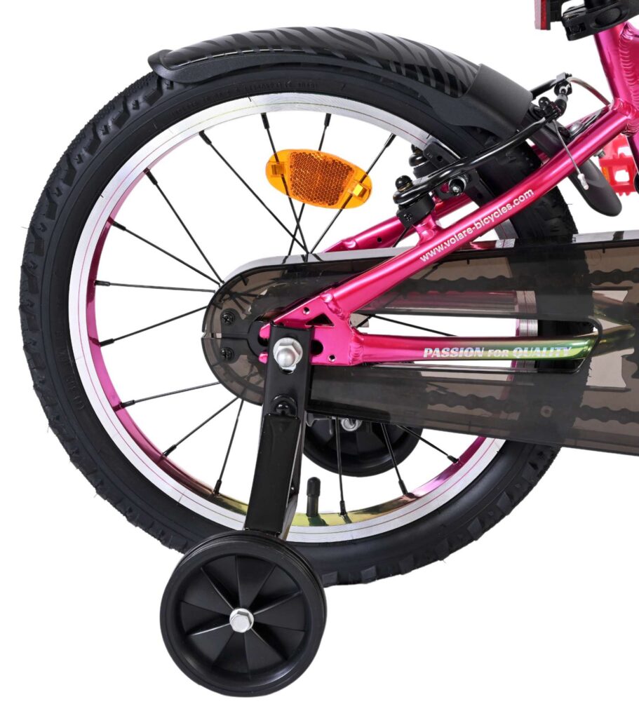 Volare Chrome Kinderfiets – Meisjes – 16 inch – Roze Groen – Twee Handremmen