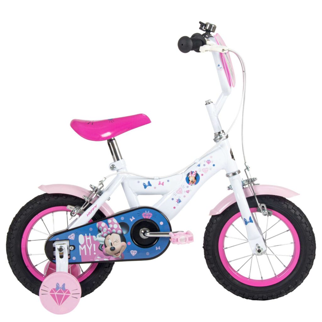 Disney Minnie Kinderfiets – Meisjes – 12 inch – Wit Roze – Twee handremmen