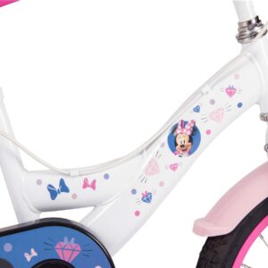 Disney Minnie Kinderfiets - Meisjes - 16 inch - Wit Roze - Twee handremmen