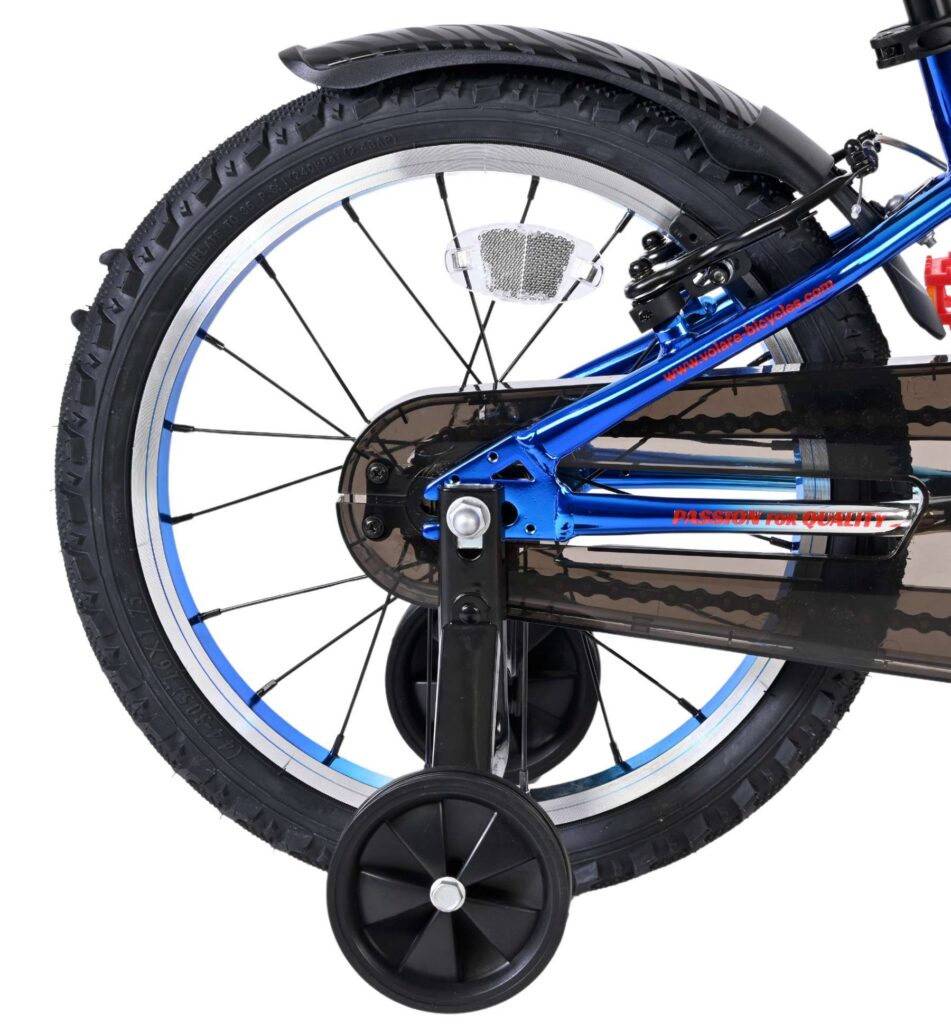 Volare Chrome Kinderfiets – Jongens – 16 inch – Blauw Zilver – Twee Handremmen