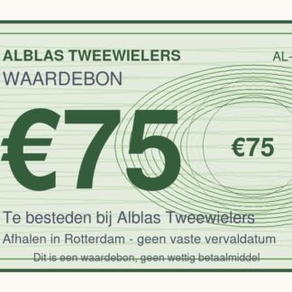Alblas Tweewielers waardebon van €75,00